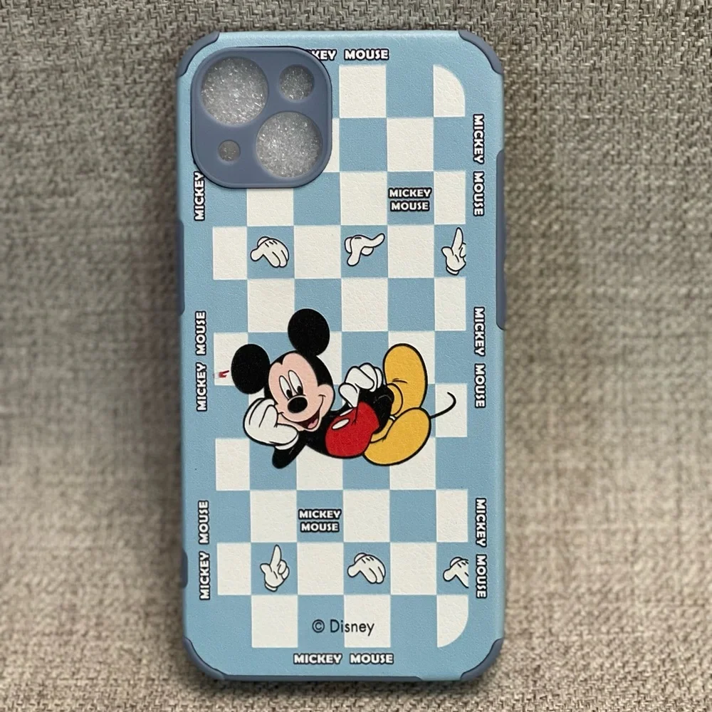 Mickey Mouse Leather Embossed Case in Blue Color